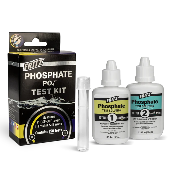 Fritz Phosphate (PO4) Test Kit - 150-test liquid water test for freshwater and saltwater aquariums