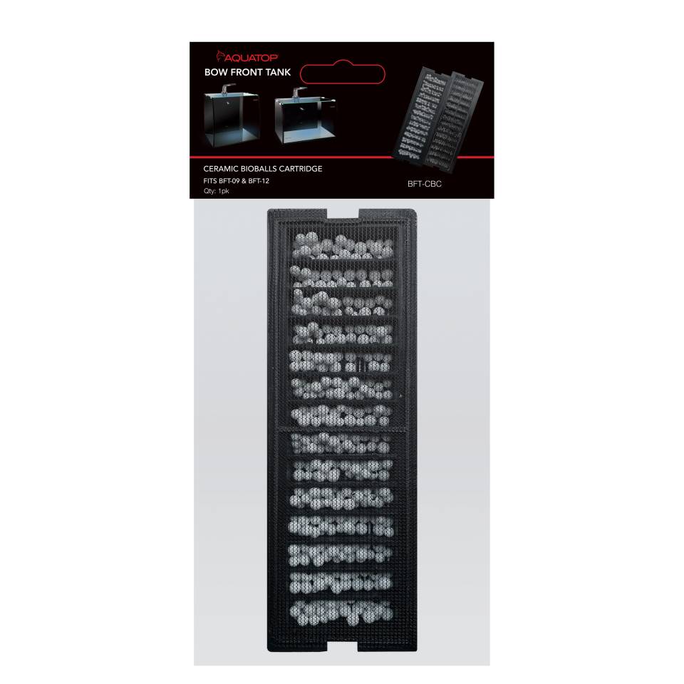 Aquatop ceramic bioballs cartridge, replacement bio-media for the Formosa bow front tank