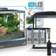 Marina 10G LED kit contents including glass tank, LED hood, Slim power filter, water-care samples, net, and care guide