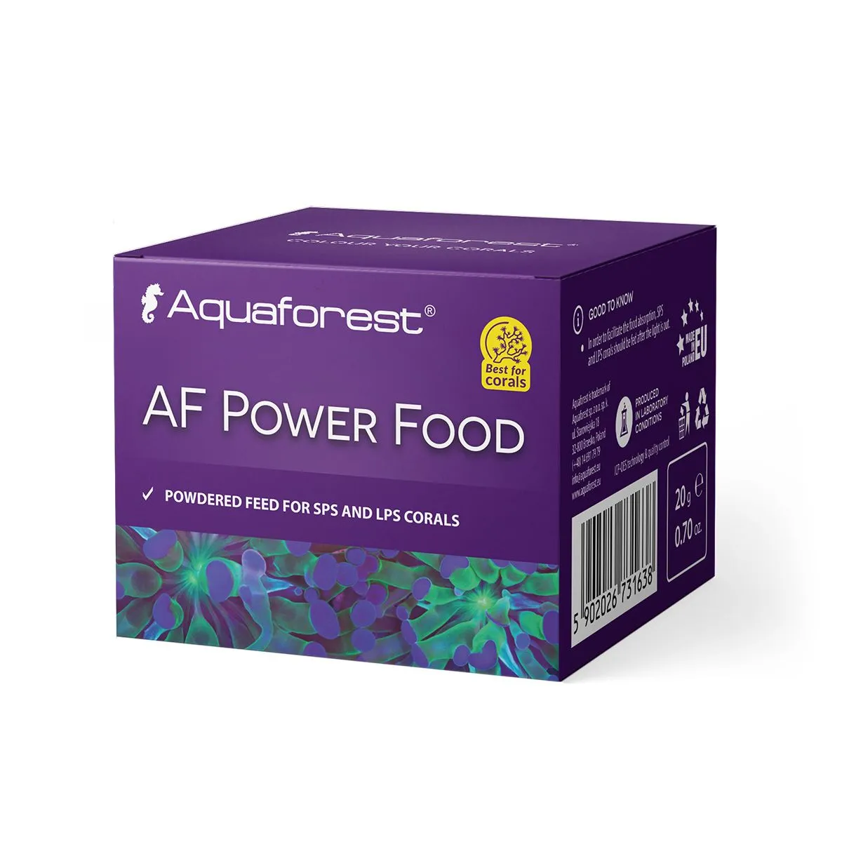 Aquaforest AF Power Food powdered coral food box for SPS and LPS corals, 20 g