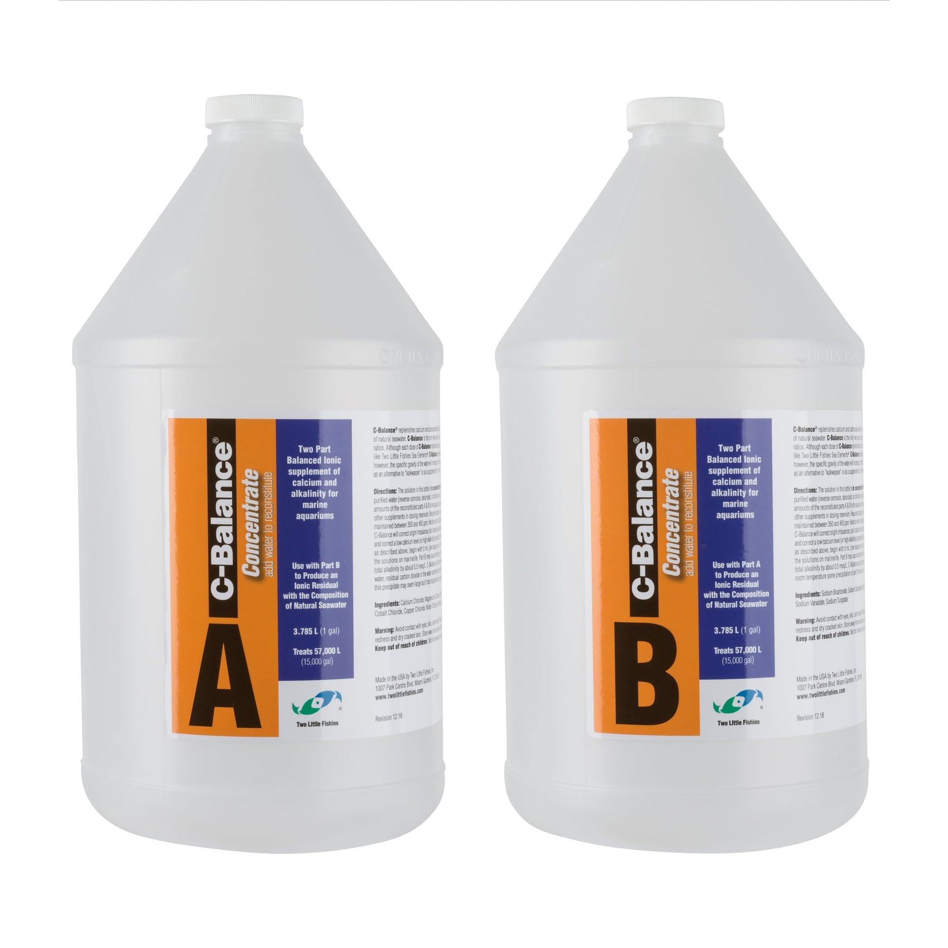 Two Little Fishies C-Balance two-part calcium and alkalinity reef supplement