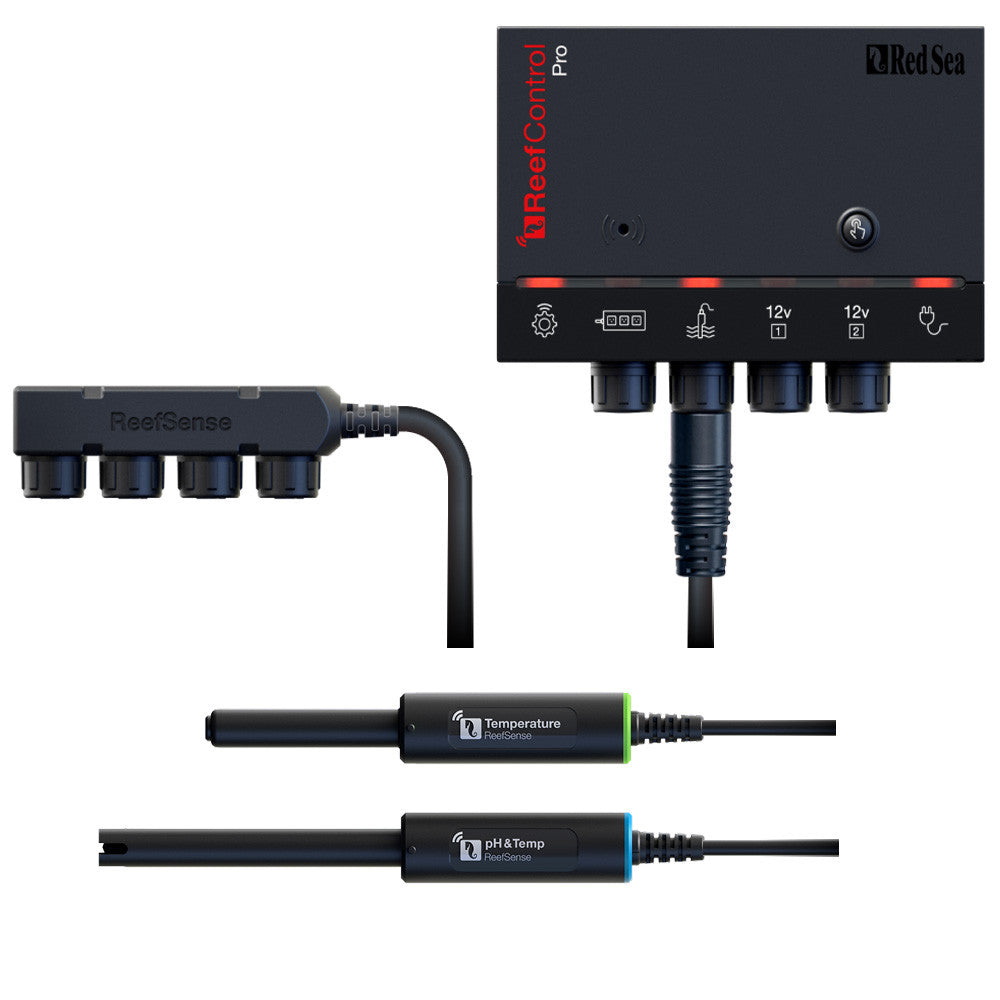 Red Sea ReefControl Pro aquarium controller with ReefSense hub and temperature and pH digital probes