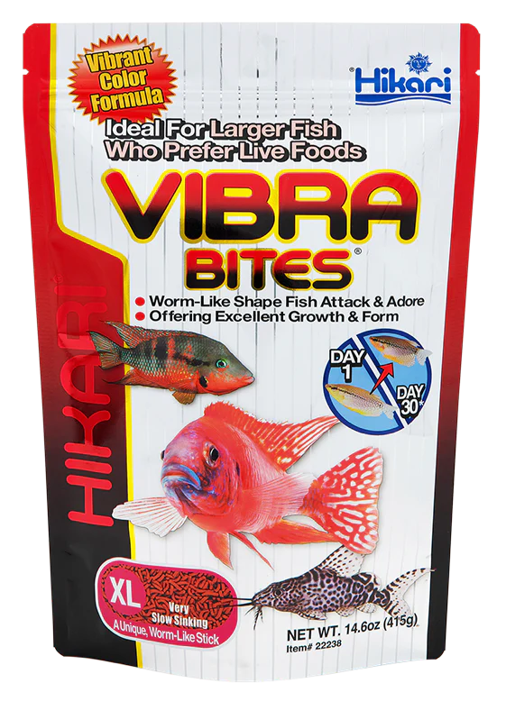 Hikari Vibra Bites XL 14.6 oz - sinking pellet fish food for larger fish
