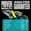Xtreme Community Crave guaranteed analysis chart with protein, fat, fiber, moisture and ash percentages