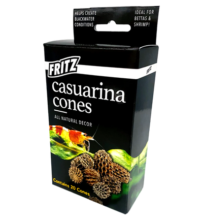 Fritz Casuarina Cones box (20 cones) - natural seed cones for blackwater betta and shrimp tanks