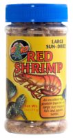 Zoo Med Jumbo Red Shrimp 0.5 oz jar, whole sun dried red shrimp treat for turtles and large fish