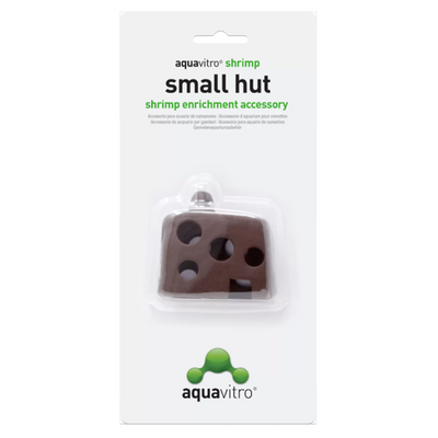 Aquavitro Shrimp Small Hut - brown ceramic shrimp shelter with multiple entry holes