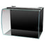 Aquatop Formosa bow-front aquarium with integrated black back filtration panel