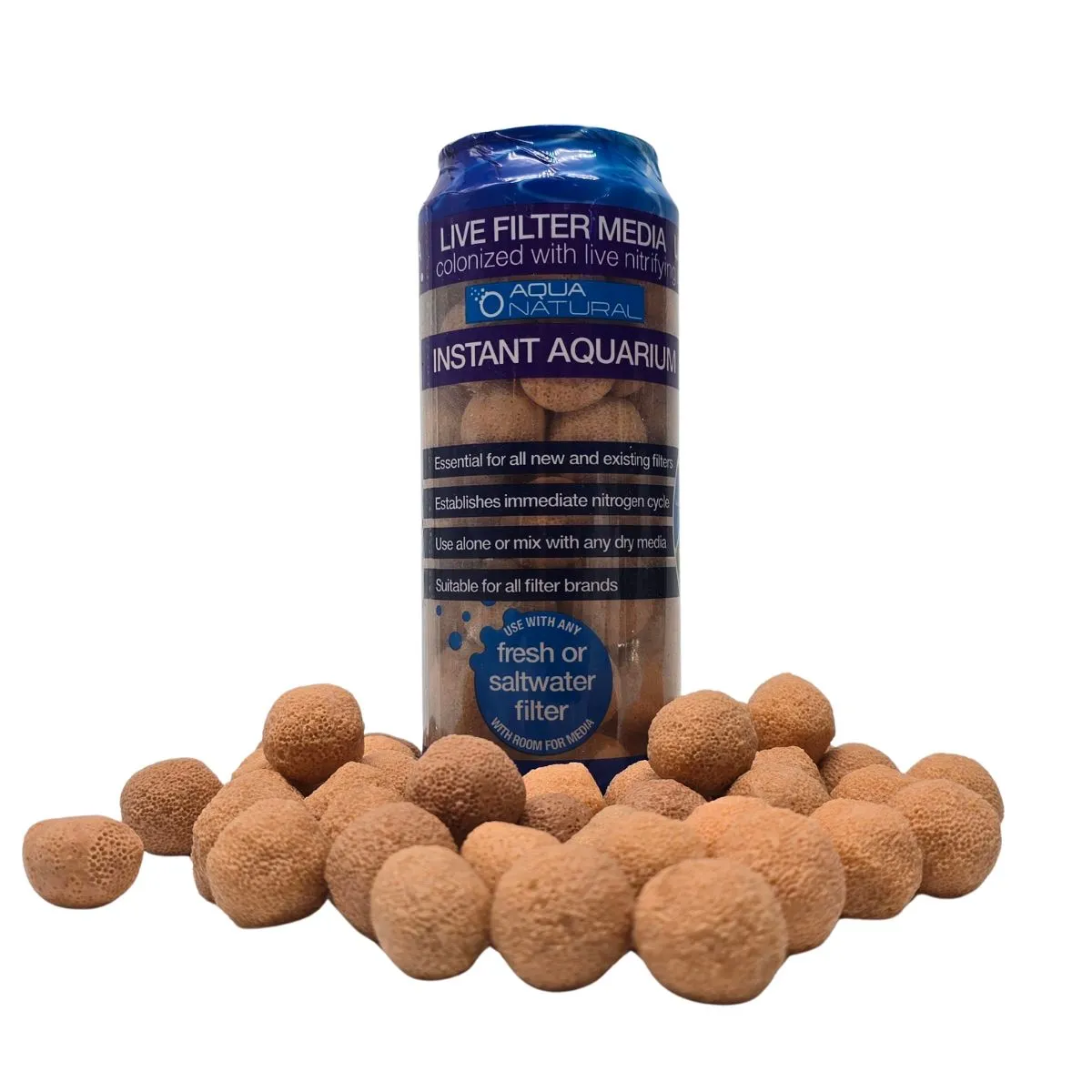Aqua Natural Live Filter Media Biospheres Large, live biological aquarium media