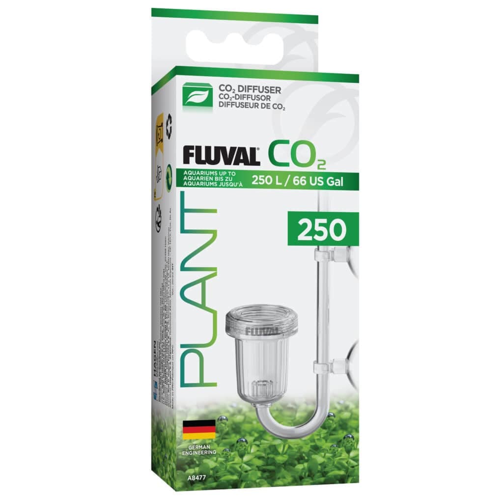 Fluval CO2 Diffuser 250 retail box, ceramic disc CO2 diffuser for planted aquariums up to 250 L (66 US gallons)