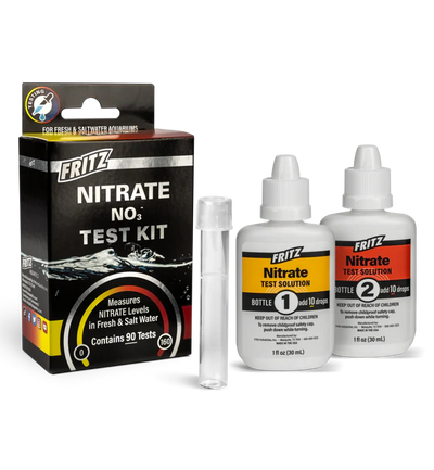 Fritz Nitrate Test Kit - 2-bottle liquid NO3 test for freshwater and saltwater aquariums