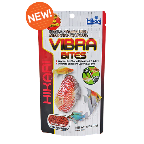 Hikari Vibra Bites 2.57 oz - standard sinking pellets for tropical community fish