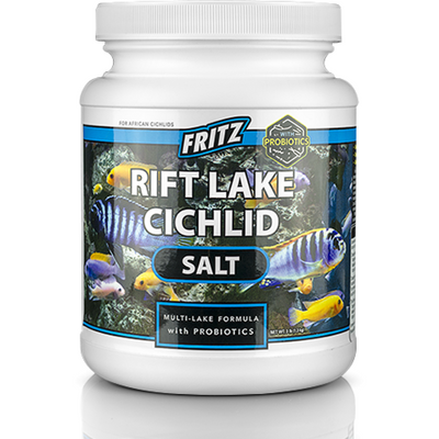 Fritz Rift Lake Cichlid Probiotic Salt 3 lb jar - GH and trace mineral booster for African cichlids