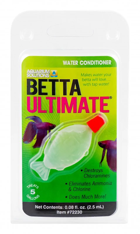 Hikari Betta Ultimate water conditioner, 0.08 fl oz single-betta bottle, front label
