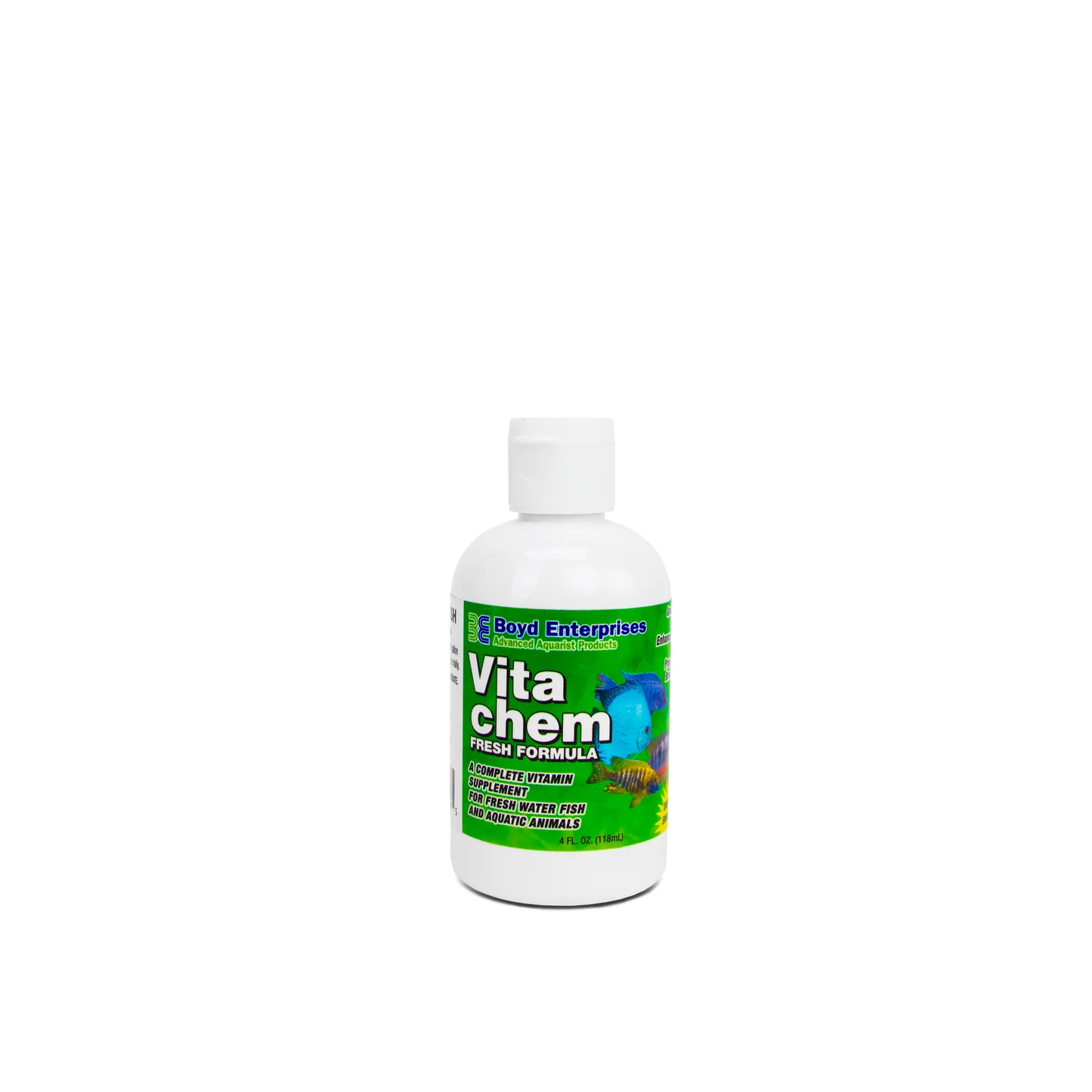 Boyd Vitachem Fresh 4 oz bottle - smaller size liquid multivitamin for freshwater fish