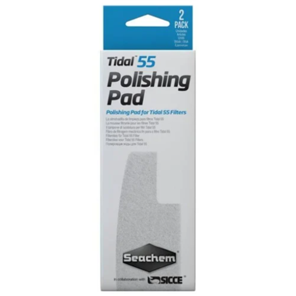 Seachem Tidal 55 Polishing Pad packaging (2-pack), 50 micron fine filter pad