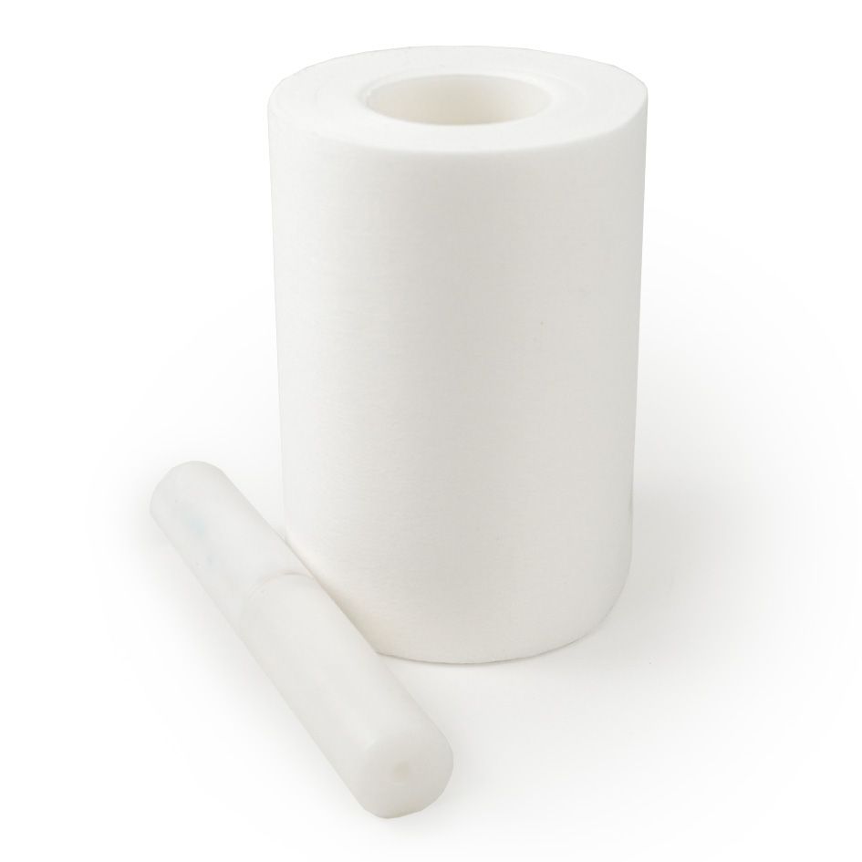 Klir 50 micron filter fleece roll with white disposable collection spindle