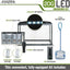 Marina 20G LED kit components labeled: integrated LED lighting, Slim S20 filter, Bio-Carb and Bio-Clear cartridges, net, thermometer, and 20 gallon glass aquarium