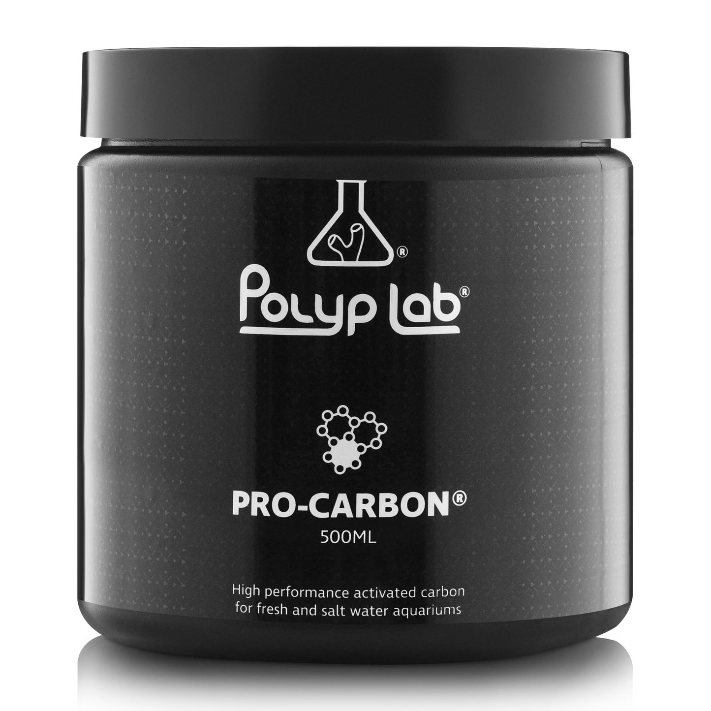 PolypLab Pro-Carbon 500 mL jar of activated carbon for fresh and salt water aquariums
