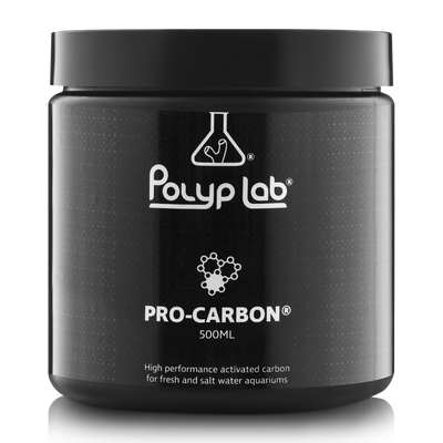 PolypLab Pro-Carbon 500 mL jar of activated carbon for fresh and salt water aquariums