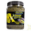 Xtreme Spirulina Flake jar showing olive-green flakes through the container
