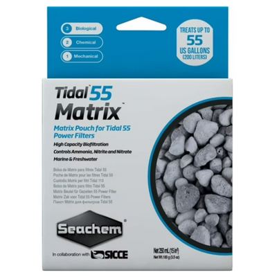 Seachem Tidal 55 Matrix biomedia pouch box, high-capacity biological filtration for aquariums up to 55 gallons