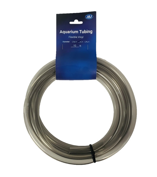JBJ clear flexible vinyl aquarium tubing, coiled with packaging