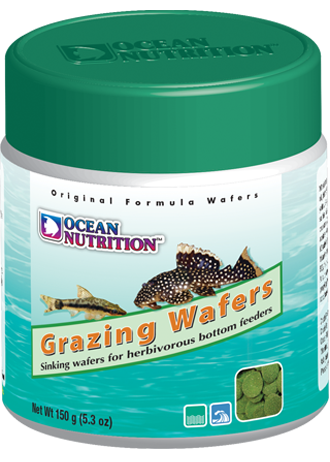 Ocean Nutrition Grazing Wafers spirulina and kelp sinking wafers for bottom feeders