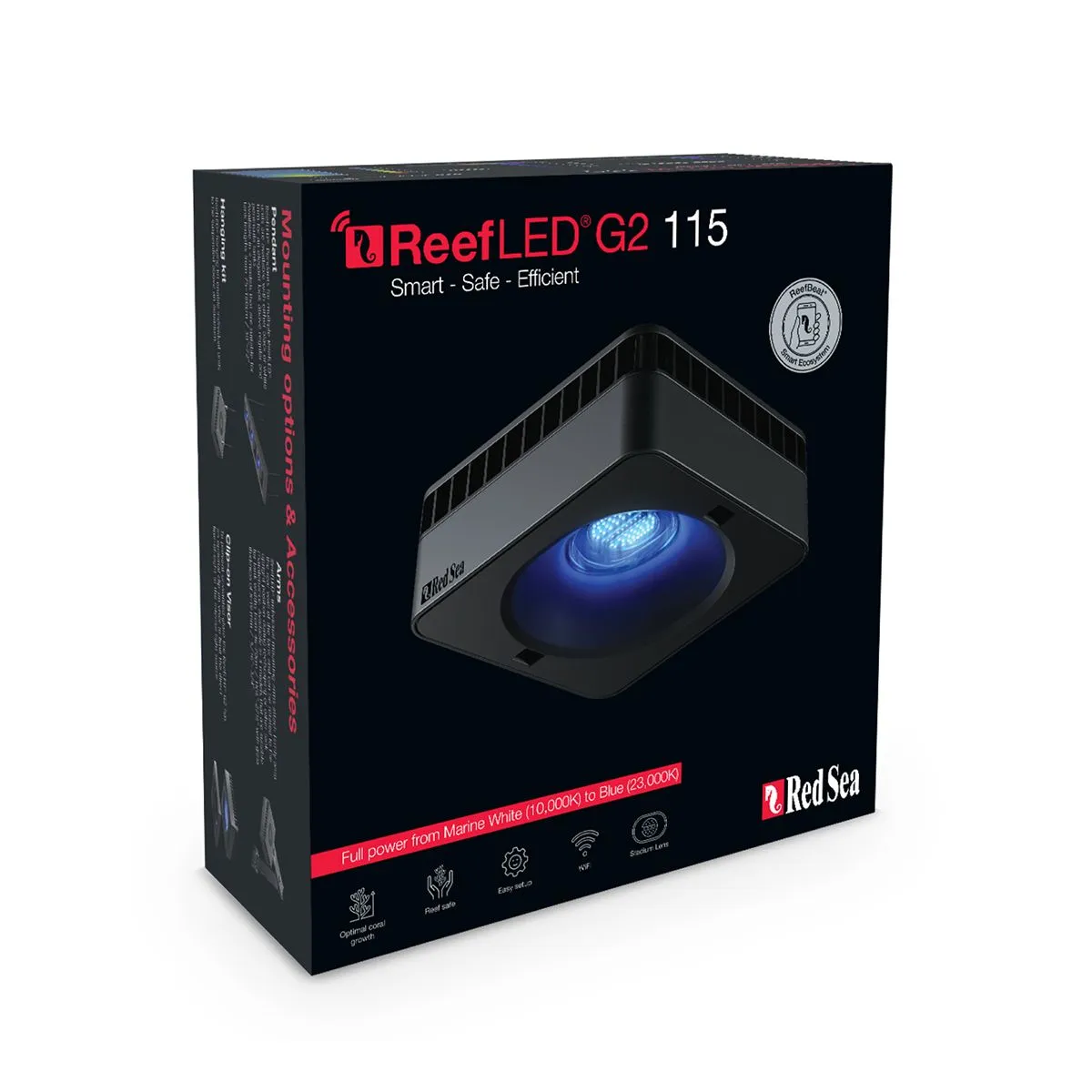 Red Sea ReefLED G2 115 LED Light Fixture for saltwater reef aquariums