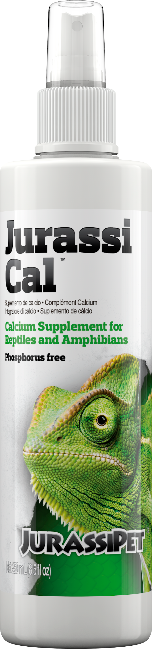 JurassiPet JurassiCal Liquid 250 mL spray bottle, phosphorus free calcium supplement for reptiles and amphibians