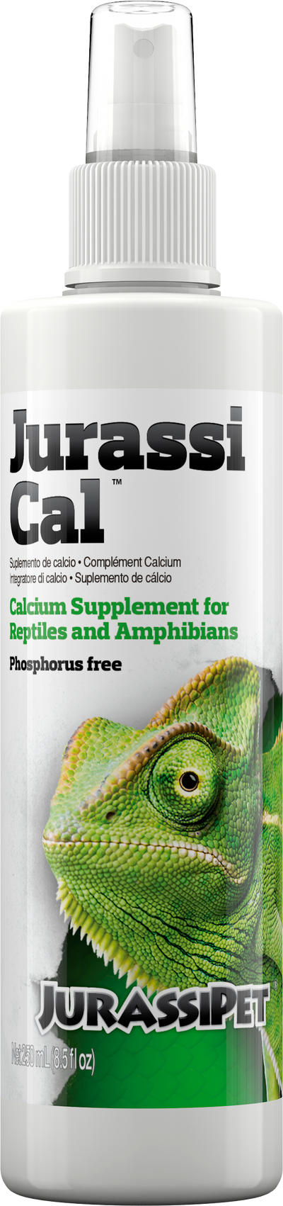 JurassiPet JurassiCal Liquid 250 mL spray bottle, phosphorus free calcium supplement for reptiles and amphibians