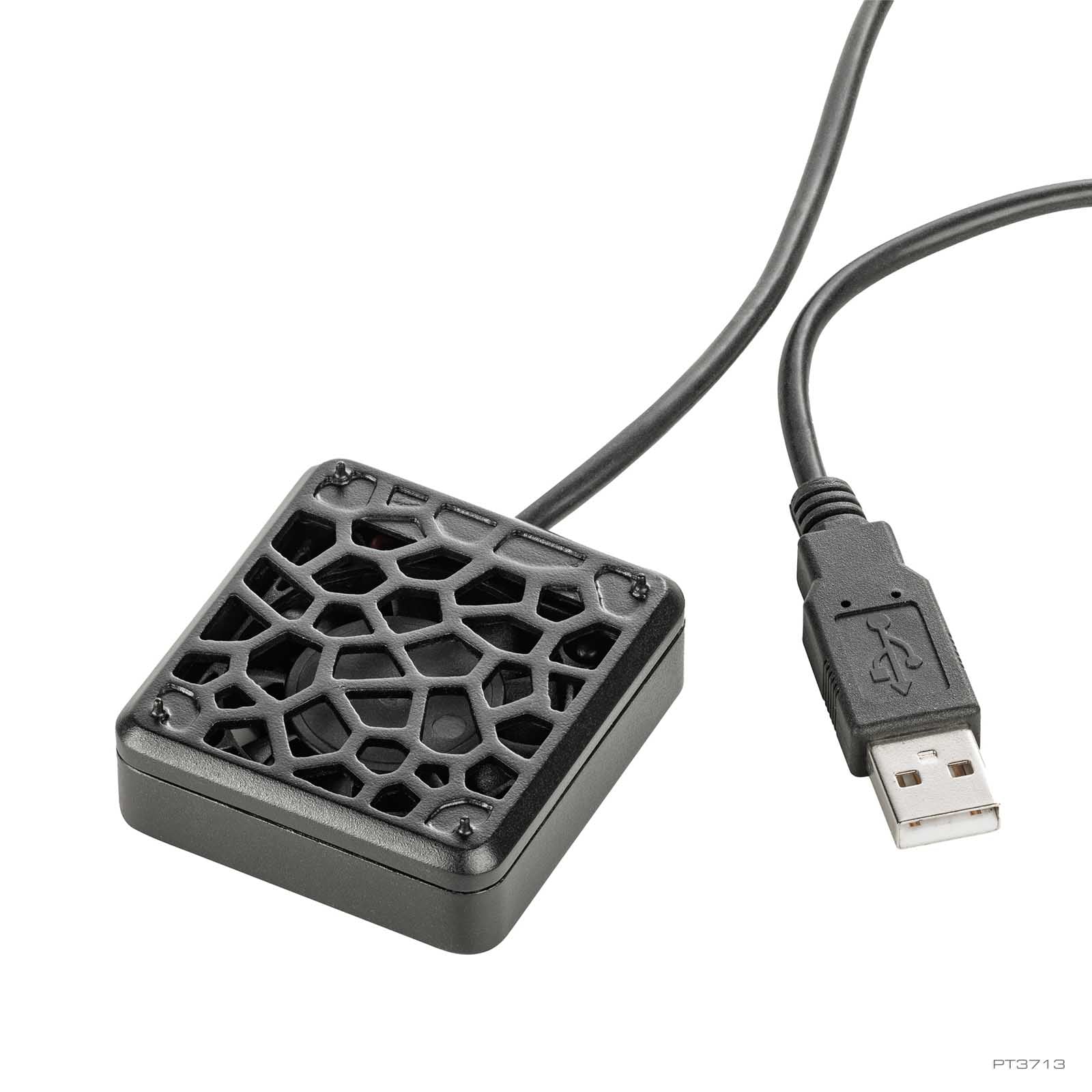 Exo Terra Terrarium Silent Mini Fan with USB-A cable, black hexagonal grille