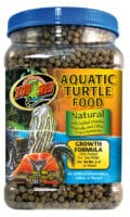 Zoo Med Natural Aquatic Turtle Food Growth Formula 7.5 oz jar of floating pellets for aquatic turtles