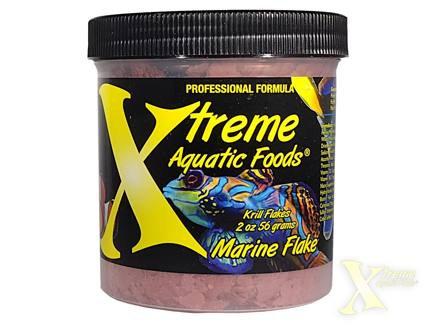 Xtreme Marine Krill Flakes 2 oz jar, marine flake fish food