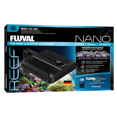 Fluval Reef 4.0 LED Nano box, a 25W 25000K reef and marine LED for nano and desktop aquariums