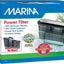 Marina Slim S15 Power Filter box, quiet hang-on-back filter with Bio-Guard filtration and Ceramitek media for freshwater aquariums up to 15 gallons