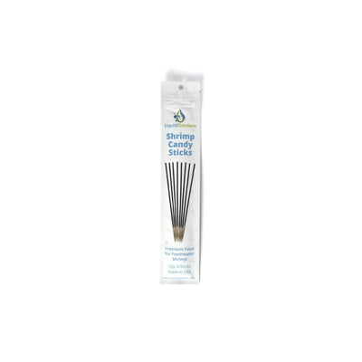 Liquid Gardens Shrimp Candy Sticks package holding eight plant-based feeding sticks for freshwater shrimp