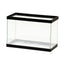 Aqueon standard glass aquarium with black trim frame, angled front view