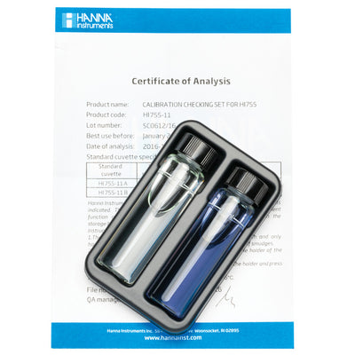 Hanna Instruments HI755-11 / 755-11 | Marine Alkalinity Checker HC Calibration Check Set | Saltwater