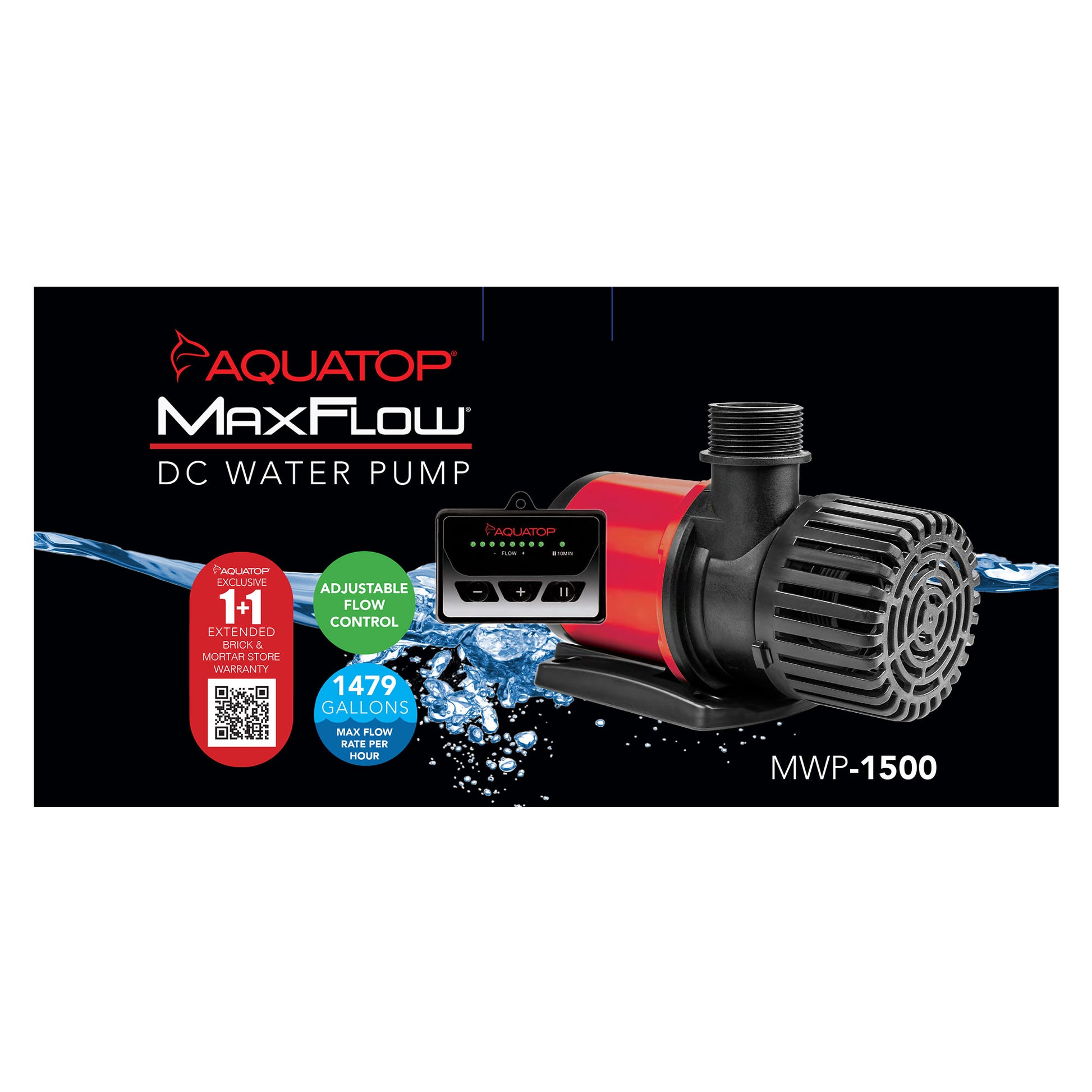 Aquatop MaxFlow MWP-1500 DC water pump with controller