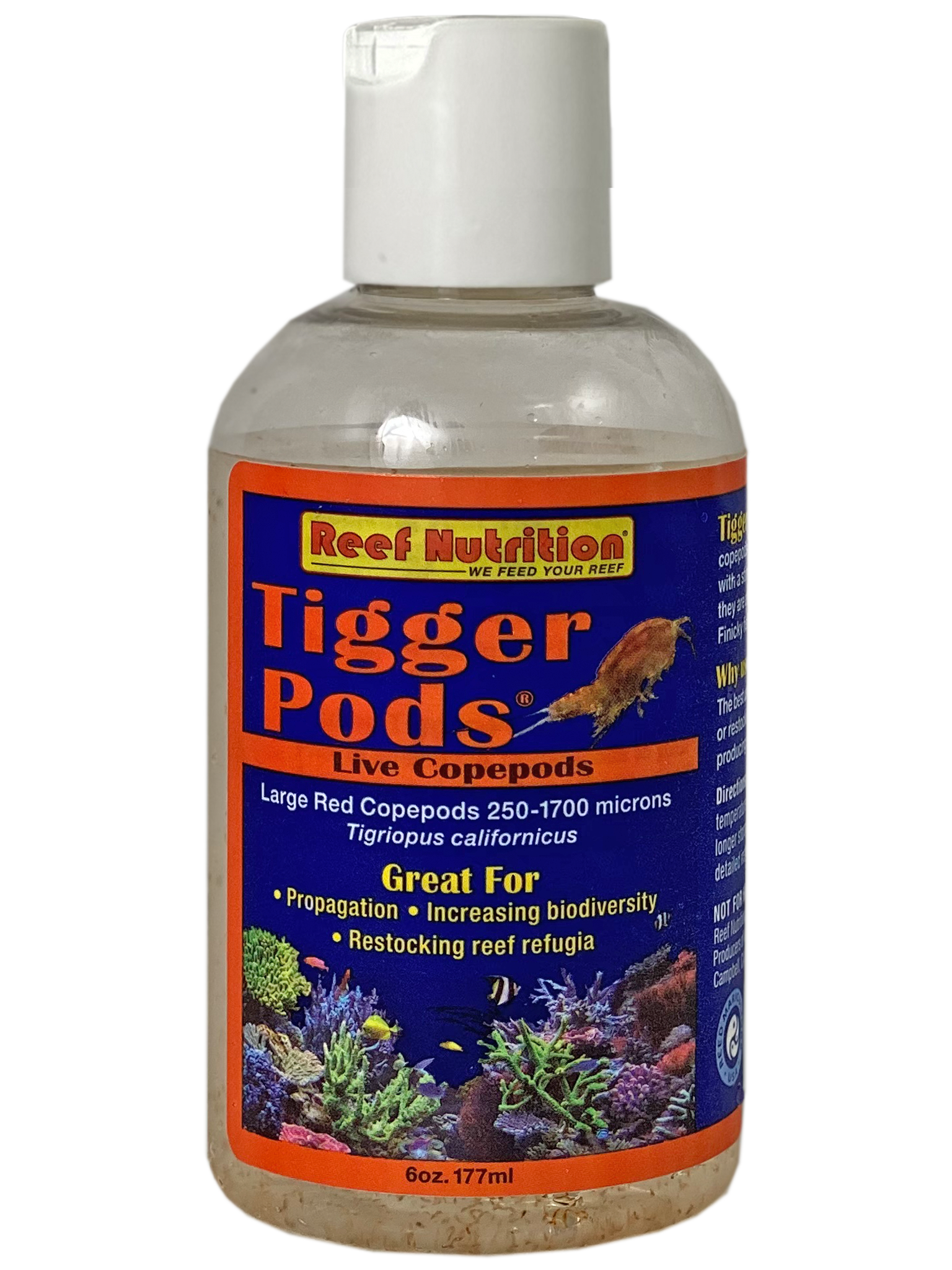 Reef Nutrition Tigger-Pods live Tigriopus copepods bottle