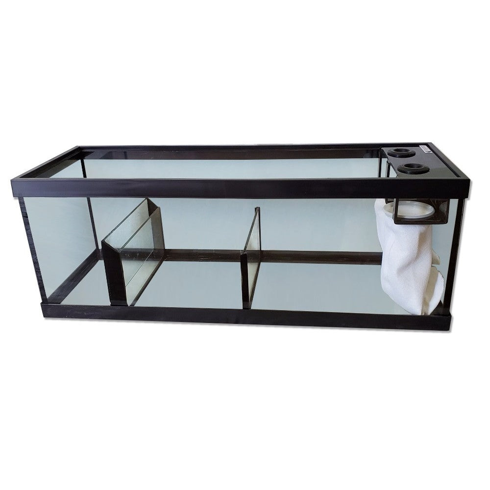 OceanVue ECO Glass Sump, 36 in sump with black trim, front view