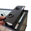 OceanVue ECO Glass Sump, acrylic sock holder with two 4 in felt filter socks, black trim