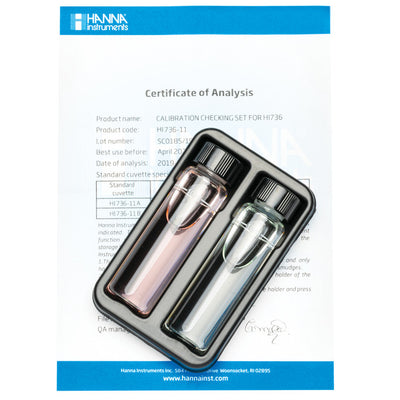 Hanna Instruments HI736-11 / 736-11 | Phosphorus Ultra Low Range Checker HC Calibration Check Set | Aquarium Testing