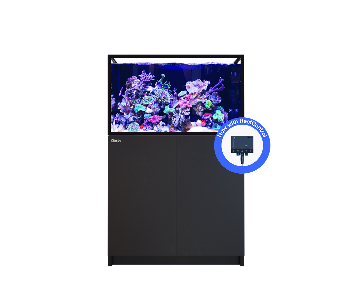Red Sea REEFER 300 G3+ aquarium system with black cabinet