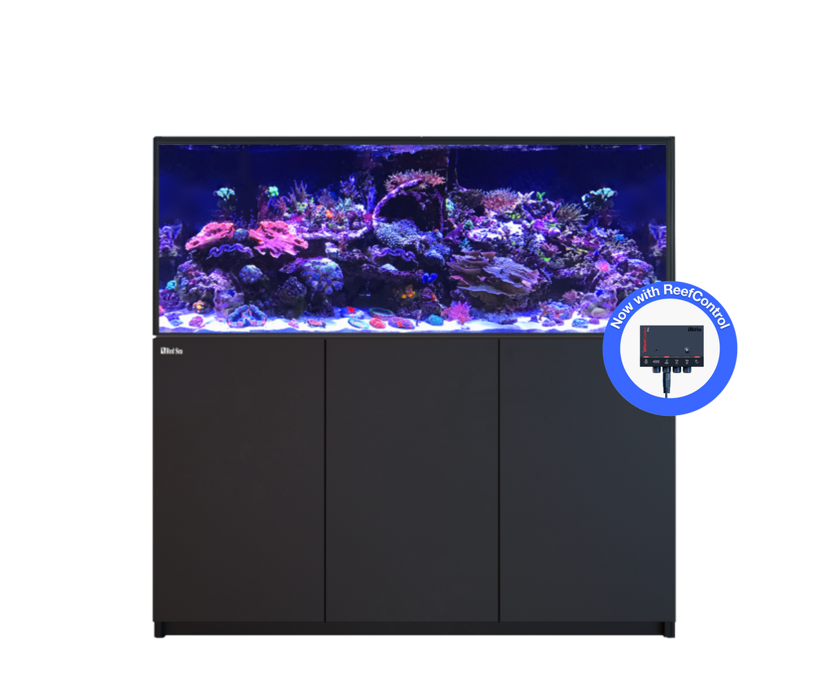 Red Sea REEFER 625 G3+ aquarium system with black cabinet