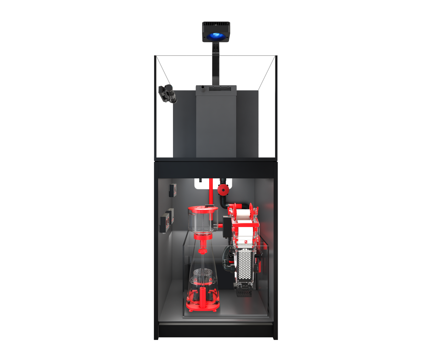 Red Sea REEFER MAX 200 G3 reef aquarium system with Black cabinet stand