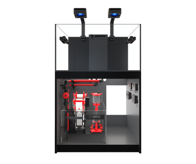 Red Sea REEFER MAX 250 G3 reef aquarium system with Black cabinet stand