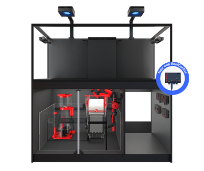 Red Sea REEFER MAX 625 G3+ aquarium system with black cabinet