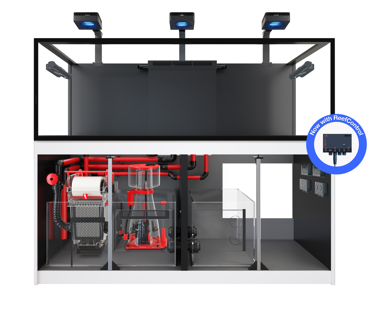 Red Sea REEFER MAX 750 G3+ aquarium system with white cabinet